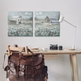 thumbnail image 3 of Stupell Industries Country Meadows with Barns Landscape & Nature Painting Wrapped Canvas Art Print Wall Art, 24 x 24, Set of 2, 3 of 8