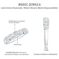 thumbnail image 6 of Rosec Jewels Lab Grown Diamond Eternity Band Ring (EF-VS Quality) - Bezel Diamond Ring for Valentines Day, 925 Sterling Silver, US 4.00, 6 of 7