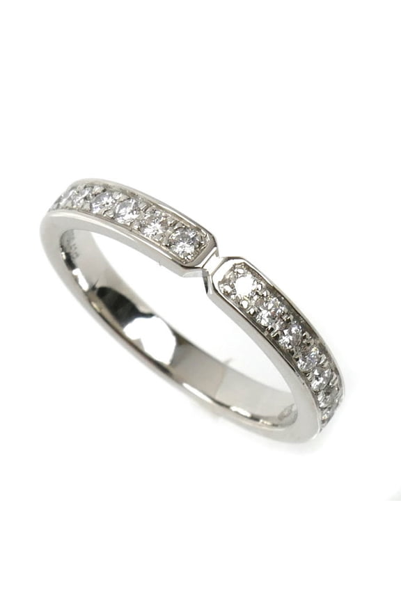 Pre-Owned HERMES Pt950 Platinum Everkelly Ring H119668B 00048 Diamond 0.41ct 48 3.1g Women's