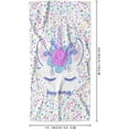thumbnail image 5 of AOYEGO Animal Unicorn Hand Towel Floral Feather Happy Birthday Blessed Quote Hand Drawn Star Dots Towels Cotton Face Towel Bath Kitchen Decor Set for Women Men Girls Boys 15x30 Inch, 5 of 11