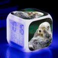 thumbnail image 1 of Otter LED large screen digital seven-color changing cute mini alarm clock multi-functional creative electronic clock, 1 of 6