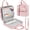 Pink(model B), variant on Zipper 3 Ring Binder, 2 Inch Ring Holds 500 Sheets, Shoulder Strap Design Fits 13 Inch Laptop for School Office Use,Blue