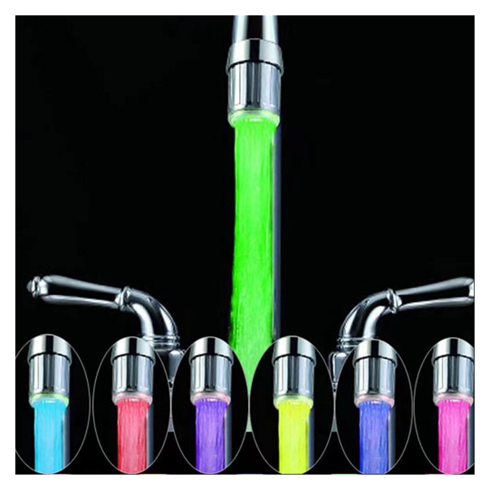 7 Colors Changing Temperature Sensor Faucet Nozzle Head Aerator Faucet LED Light Tap Nozzle Water Saving Kitchen Accessories ,Water Saving