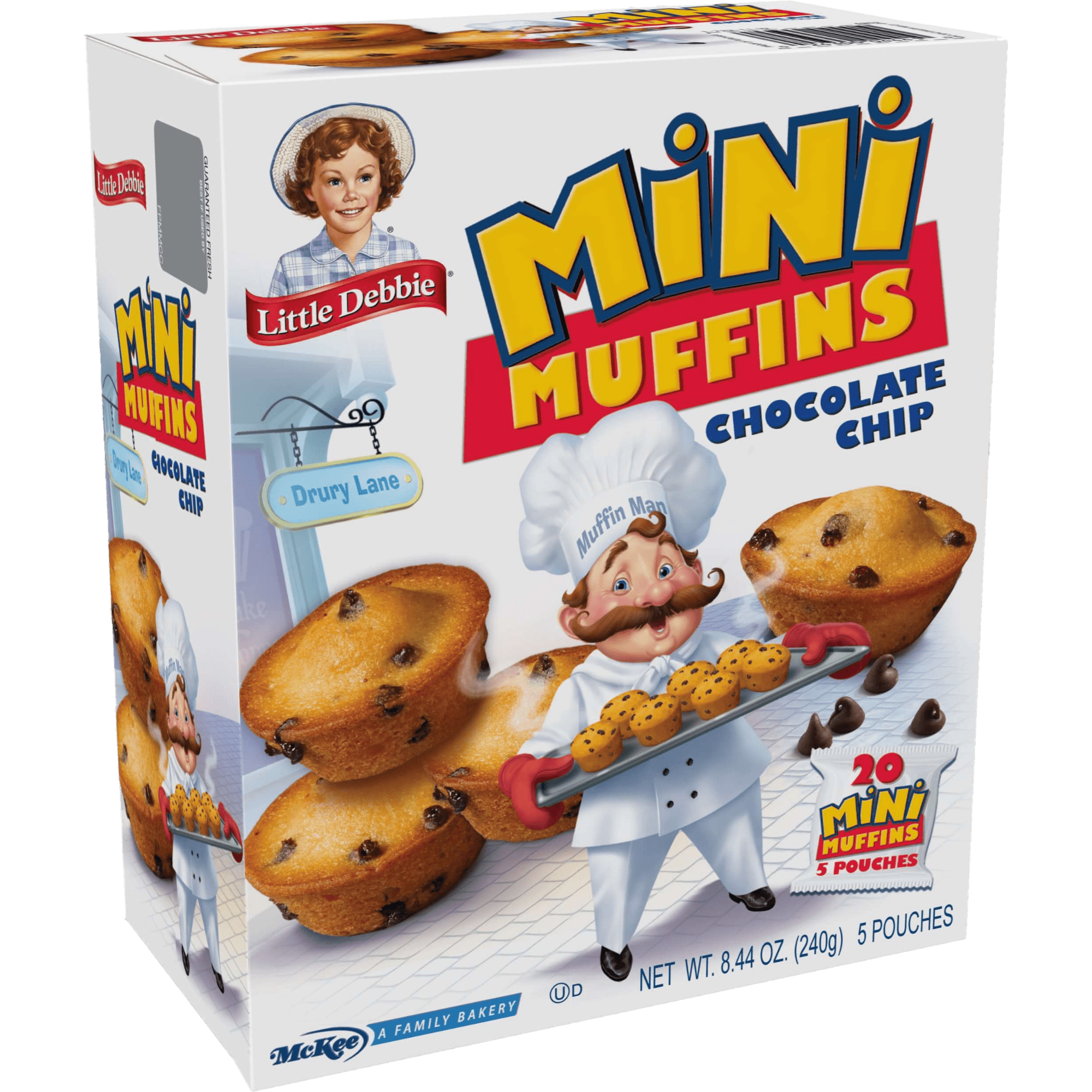 Little Debbie Chocolate Chip Mini Muffins, 4 Boxes of Bite-Sized Muffins