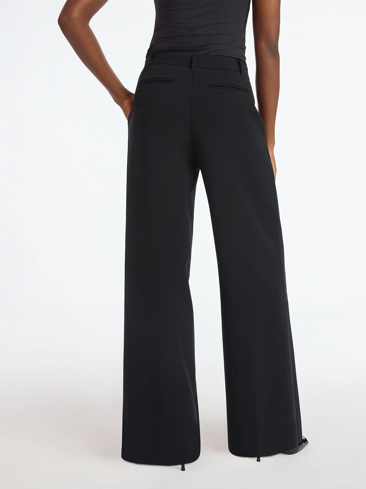 Scoop Women’s Wide Leg Trouser Pants, Sizes 0-20