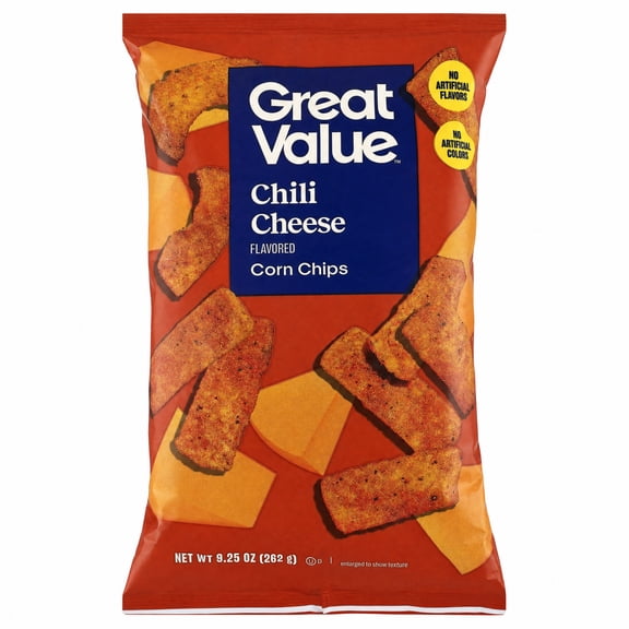 Great Value Chili Cheese Flavored Corn Chips, 9.25 oz