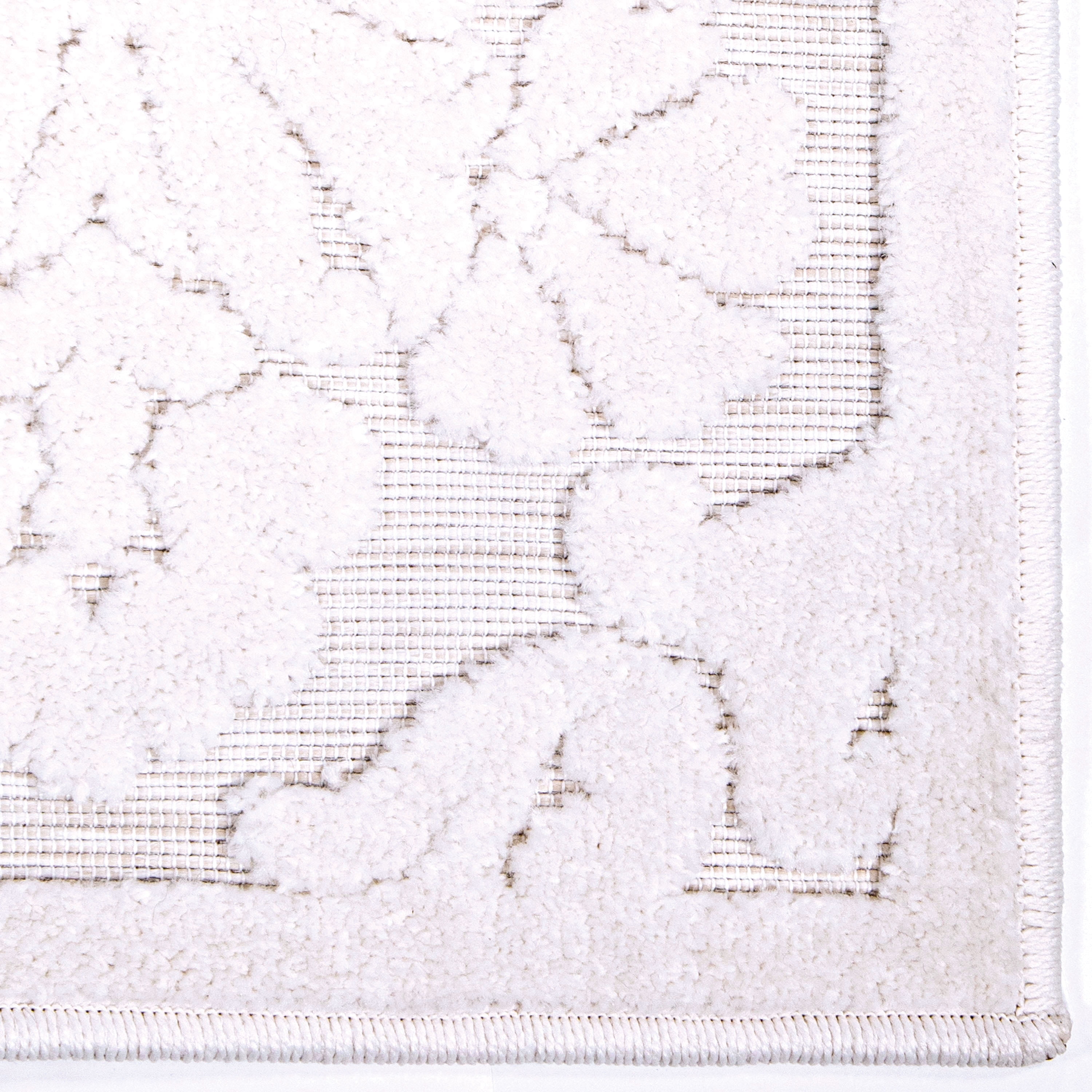 My Texas House Charlotte 9 ft x 13 ft Natural Damask Area Rug
