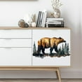thumbnail image 7 of Rub on Transfer Decal Sticker for Furniture Craft Decor 6"x12" Bear Silhouette with Forest 3Pcs Waterproof UV DTF Transfer for Drawer Dresser Glass Porcelain Wood Plastic Window, 7 of 7