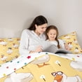 thumbnail image 5 of Homewish Kids Children Cute Duck 3 Pieces Queen Comforter Set,Farmhouse Animal Ultra Soft Bedding Sets,Cartoon Kawaii Bedding Comforter Set Breathable,Microfiber Bedroom Decor,Reversible, 5 of 8