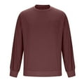 thumbnail image 7 of Sookity Mens Loose Fit Long Sleeve Shirts Solid Color Big and Tall Elastic Pullover Tops with Chest Pockets Men Shirts Casual Long Sleeve Wine,XXL, 7 of 7