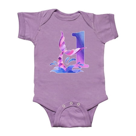 

Inktastic 1st Birthday Mermaid Tail Gift Baby Boy or Baby Girl Bodysuit