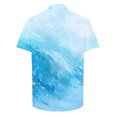 thumbnail image 3 of Men Lapel Neck Blouses Casual Tops Button Down Clothing Short Sleeve Tshirts Fashion Outfits, 3 of 4