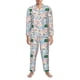 thumbnail image 3 of Balery Back To School Pijama para Hombre de Dos Piezas con Manga Larga, Conjunto de Dormir y Descanso Suave con Bolsillos-Small, 3 of 7