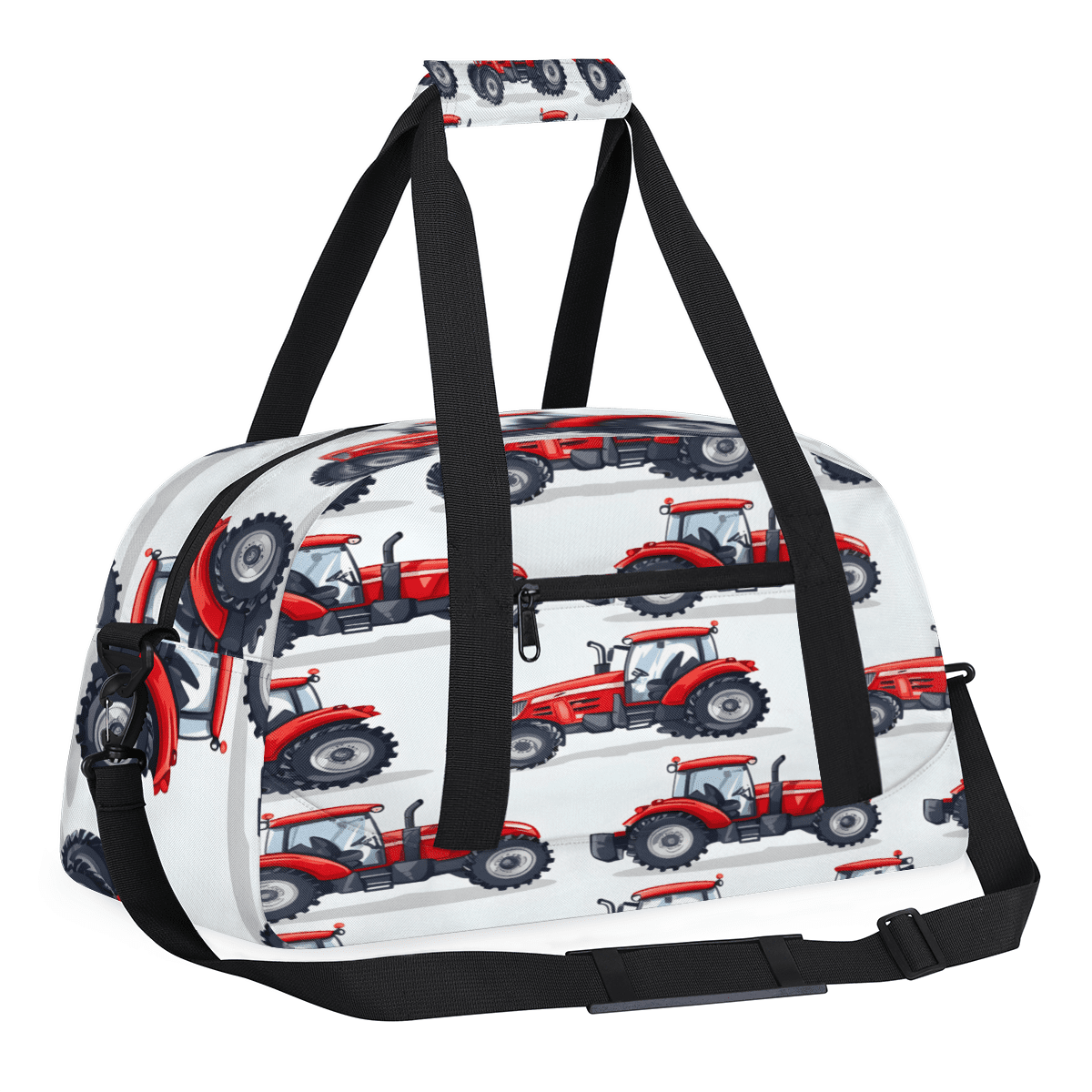 Herdesigns Truck Sports Duffle Bag for Women & Men, Red Gym Bag Dance Bag Overnight Bag Carry On Weekender Travel Bag