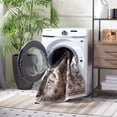 thumbnail image 4 of SAFAVIEH Bayside Randall Oriental Polyester Machine Washable Area Rug, Beige/Blue, 5'3" x 7'6", 4 of 13