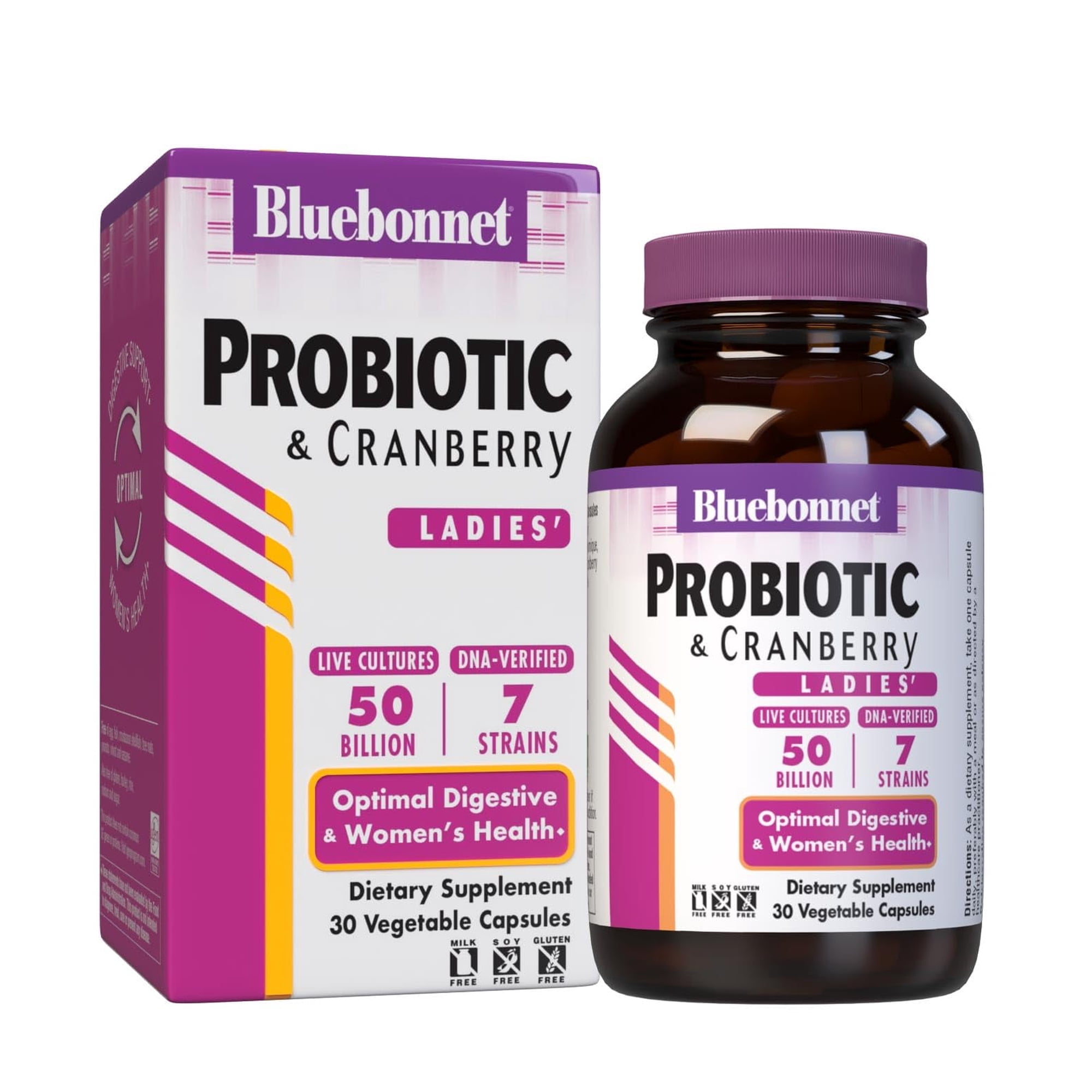 Bluebonnet Advanced Choice Ladies Single Daily Probiotic 50 Billion Cold Packaged, 30 Caps