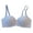 Blue, variant on Women's Bra, Seamless Padded, Wire-Free Support, Moisture-Wicking, Underwear, Plaid Print, Push-Up Sling, Daily Bra, Comfortable Fit