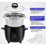 Elite Cuisine Deluxe 10-Cup Electric Rice Cooker, Stainless Steel