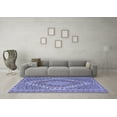 thumbnail image 3 of Ahgly Company Indoor Square Persian Blue Traditional Area Rugs, 3' Square, 3 of 4