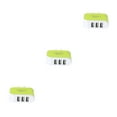 thumbnail image 1 of crativent Wall Charger 3 Port Universal Lightweight Compact USB Power Adapter Phone Charging Cell Cameras MP3 Gift Mobile Green 3Set, 1 of 6