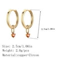 thumbnail image 4 of Dainty Birthstone Charm Hoop Earrings for Mom, 4 of 4