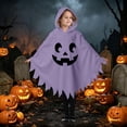 thumbnail image 4 of KHONTS Ghost Face Poncho for Toddler Kids Hooded Cloak Halloween Performance Clothes Spooky Capes 08-Purple XS, 4 of 6