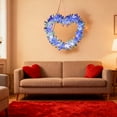 thumbnail image 6 of JWshufel Valentine Garland Heart Shaped Illuminated Floral Hanging Decoration with LED Lights for Wedding Engagement Anniversary Party Mantel Stair Railing Table Display 11.8x11.8in, 6 of 6