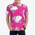 thumbnail image 2 of Lsque Sanrio Pattern Golf Shirts for Men Dry Fit Print Moisture Wicking Performance Short Sleeve Polo Shirt-Large, 2 of 7