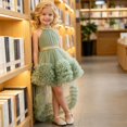 thumbnail image 5 of ATOGUTA Elegant Dresses for Girls Green Sleeveless Tulle Formal Wedding Pageant Party Fancy Princess Ball Gown Dresses 6M-4T, 5 of 7