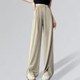 thumbnail image 2 of Jewelreauty Women High Waisted Pants Drawstring Stretchy Casual Loose Split Long Pants Trousers 2025, 2 of 5