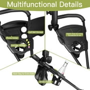 Costway Foldable 3 Wheel Golf Pull Push Cart Trolley Scorecard Drink Holder Mesh Bag