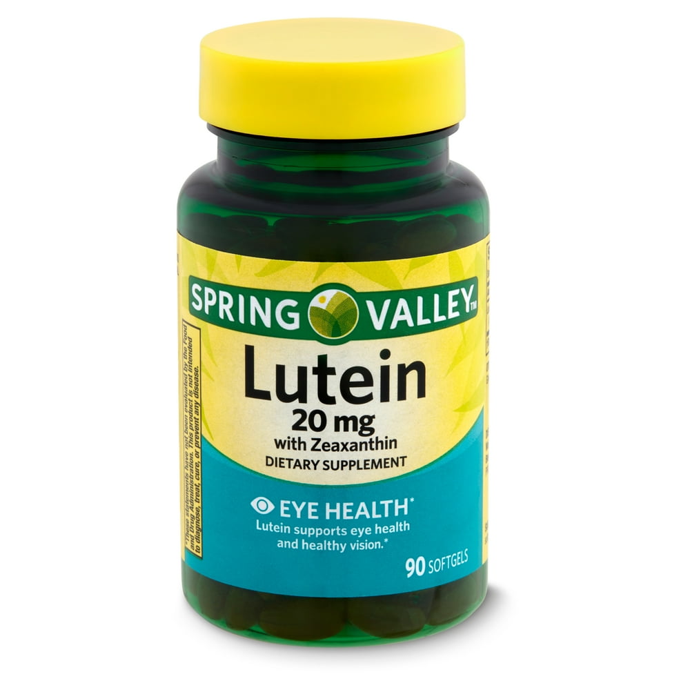 Spring Valley Lutein with Zeaxanthin Dietary Supplement, 20 mg, 90