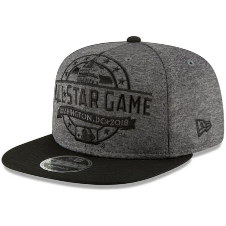 - New Era 2018 MLB All-Star Game Heathered Huge 9FIFTY Adjustable Snapback Hat - Charcoal/Black - OSFA