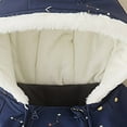 thumbnail image 5 of newwalpole Baby Snowsuit Newborn Printed Winter Clothes Outfit Infant Boys Grils Hooded Double Zippers Jumpsuit Onesie Coat Navy for Size 3-6 Months, 5 of 7