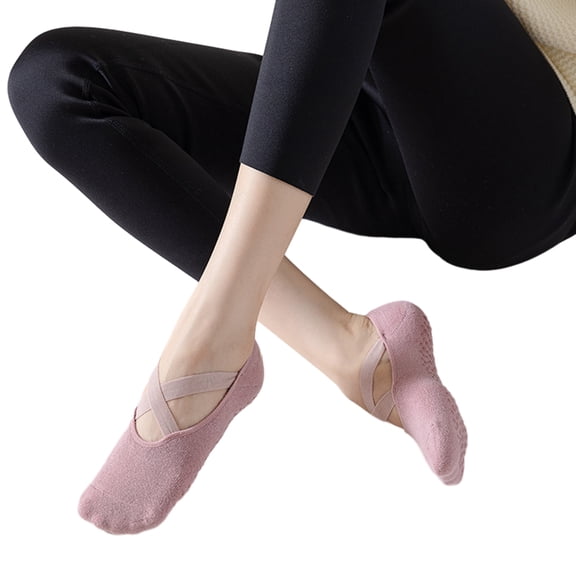 Yogas Socks for Women Anti Slip Grips & Belt,for Pilates Barre,Ballets,Dance,Barefoots Workout
