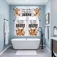 thumbnail image 4 of Cute Deer Kitchen Curtains Valances and Tiers Set of 3 Wildlife Animals Rustic Farmhouse Elk Rustic Farmhouse Tier Curtains and Valance with Rod Pocket for Small Windows, 27.5"x24", 4 of 9