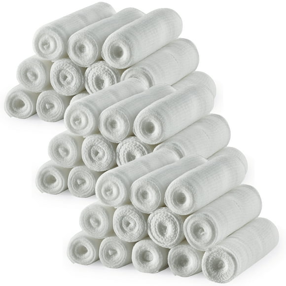 MEDca Gauze Bandage Rolls, 36 Pack – 4" x 4.1 yard Medical Grade Stretch Wrap for Wound Dressing and First Aid