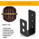 thumbnail image 4 of 2-Pack Heavy Duty Steel Door Brackets for 2x4 Doors, U-Shaped Security Bar, 4 of 5