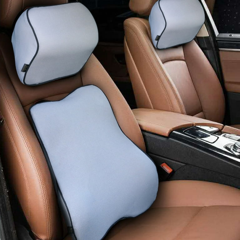 Ergonomic Car Seat Headrest & Lumbar Cushion Set Driver's Seat Backrest  Neck Pillows Car Seat Cushion Lumbar Support