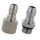 thumbnail image 1 of 2pcs Accesorios De Arande De de material acero Inoxidable Conector Adaptador De De Jardín 1/4 Pulg. Conjunto CUTICAT Conector de manguera de lavado a presión, 1 of 8