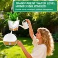 thumbnail image 6 of FIASON 2 Pack 8 Inch White Self-Watering Hanging Planters, Indoor Outdoor Flower Pots with Visual Water Reservoir, Drainage Holes & 2 Types of Plant Hangers for Garden Home Decor, 6 of 10