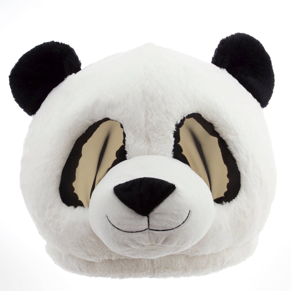 Adorable Large Plush Head Mask Halloween Accessory, Panda