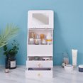 thumbnail image 3 of 2/3 Layer Makeup Organizer Cosmetic Storage Holder Desktop Dressing Box W/ Drawer & Mirror, 3 of 4