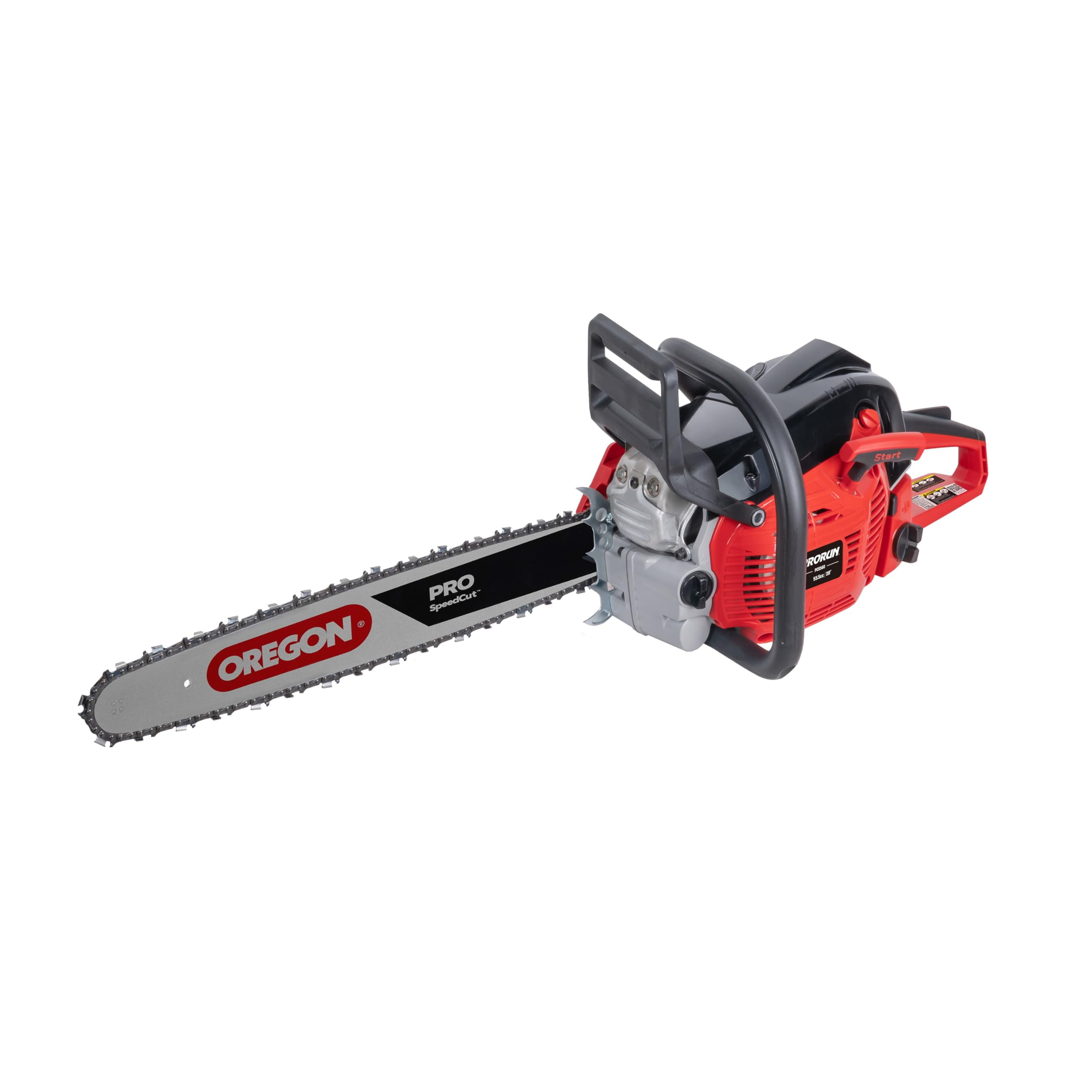 PRORUN 20" 55.5cc 2-Cycle Gas Powered Chainsaw, Well Balanced