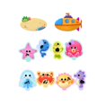 thumbnail image 4 of 10 Uds Juguetes de Baño de animales marinos perfke con bolsa de almacenamiento pegatinas de Baño, 4 of 9