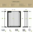 thumbnail image 4 of 27-43" Baby Gate for Stairs, Dog Gate for Doorways, Pressure Mounted Pet Gates for Dogs Indoor, Durable Safety Child Gate with Easy Walk Thru Door, Black, 4 of 6