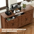 thumbnail image 5 of Winkalon 63'' Kitchen Sideboard Buffet Cabinet, 4-Doors 3-Drawers Farmhouse Storage Cabinet with Adjustable Shelves for Kitchen, Dining Room, Living Room, 5 of 8