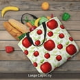 thumbnail image 6 of Naloa Fruit Apples Tote Bag for Women, Foldable Tote Bag With Zipper, Large Shoulder Bag, Top Handle Handbag for Travel, Work, Shopping, 6 of 9