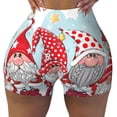 thumbnail image 2 of Balery Christmas Pantalones cortos de entrenamiento estampados para mujer, sin costuras, ajustados, para gimnasio, yoga, correr, deportes, ejercicio activo, fitness.-Medium, 2 of 8