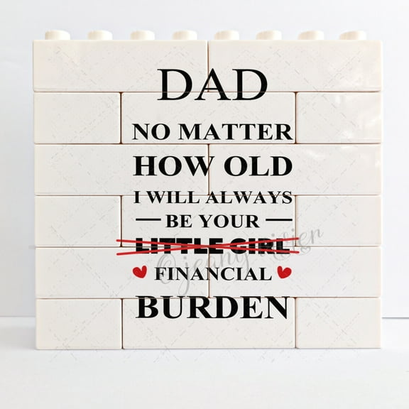 Dad I Will Always Be Your Financial Burden Novelty Decorative Sign/Plaque for Dad from Daughter,Novelty Christmas, Birthday, Father’s Day Gift for Dad Papa Stepdad